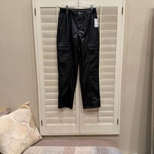 Elegant Black Vegan Leather Pants for Women